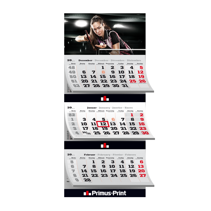 3-Monats-Mehrblockkalender Budget 